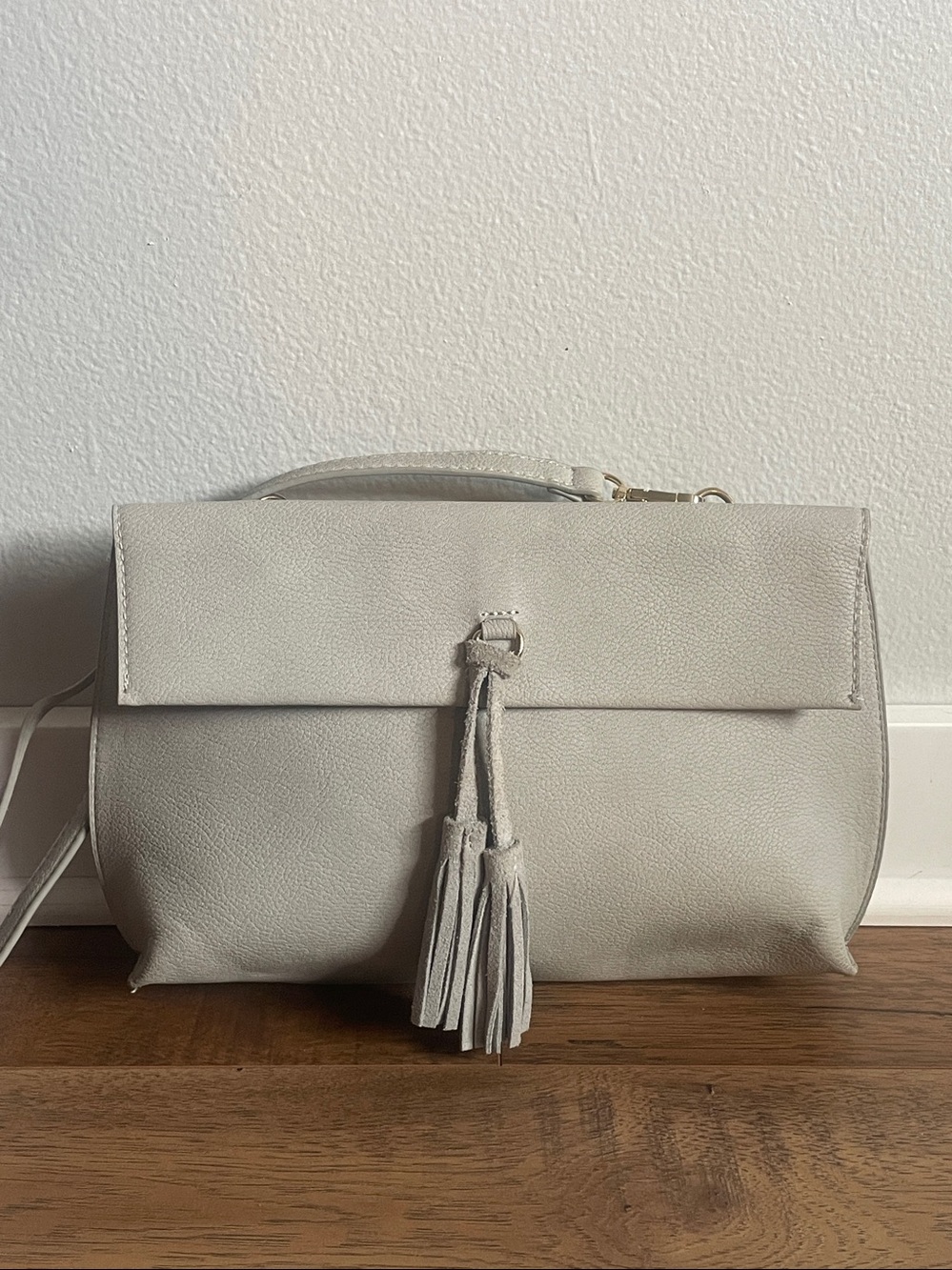 by Anthropologie Drela Gray Taupe Crossbody